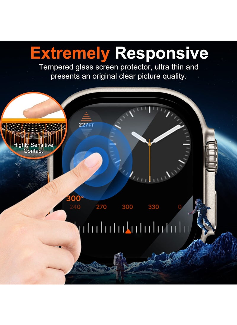 RTYY - Compatible for Apple Watch Series 7/8/9 45mm Hard Case with Tempered Glass Screen Protector, Unique Design Hard PC Waterproof Case Cover,  Looks Like The Apple Watch Ultra Case Bumper Full Coverage Accessories for iWatch 7/8/9 45mm - Image 1