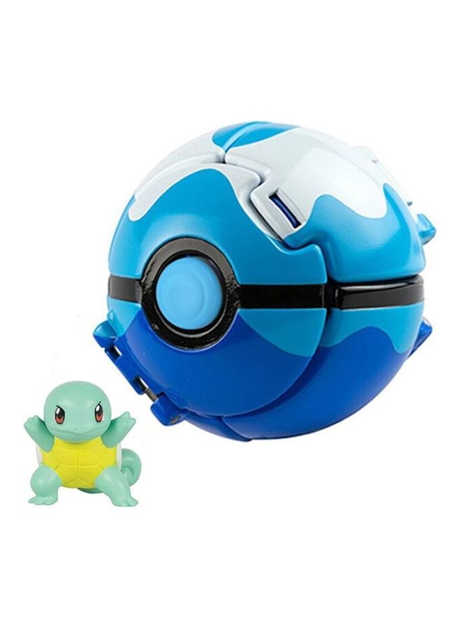 NIBEMINENT Flip Pet Explosion Poke Ball Pokemon Jenny Turtle Doll Toy 7x7x7cm - Image 1