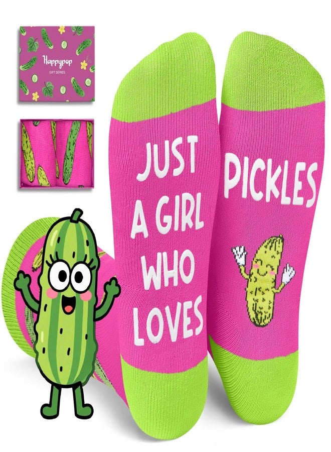 Happy Pop HAPPYPOP Pickle Gifts for Women - Funny Big Dill Novelty Socks for Teen Girls, Crazy Silly Pickle Socks, Christmas Stocking Stuffers - Image 1