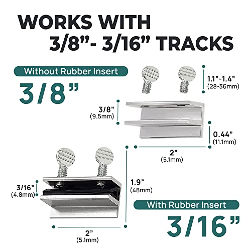 Shop Square Window Locks, 4 Pack Aluminum Thumb Turn Window Lock, Secure Sliding Windows & Doors, No-Drill Install, Child Proof, Indoor Outdoor, Requires 28-36mm Clearance - Image 2