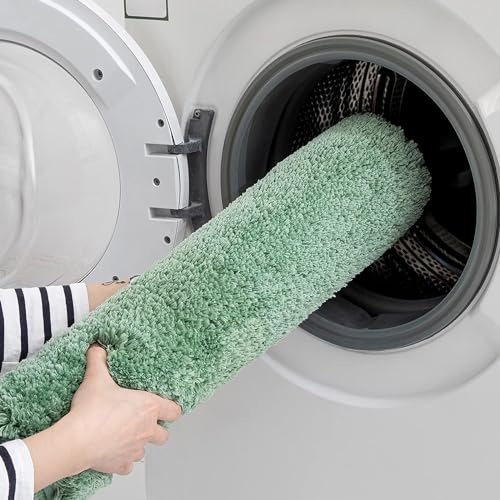 MIULEE Set of 2 Non Slip Shaggy Bathroom Rugs Extra Thick Soft Bath Mats Plush Microfiber Absorbent Water for Tub Shower Machine Washable (Sage Green, 16x24 Inches) - Image 5
