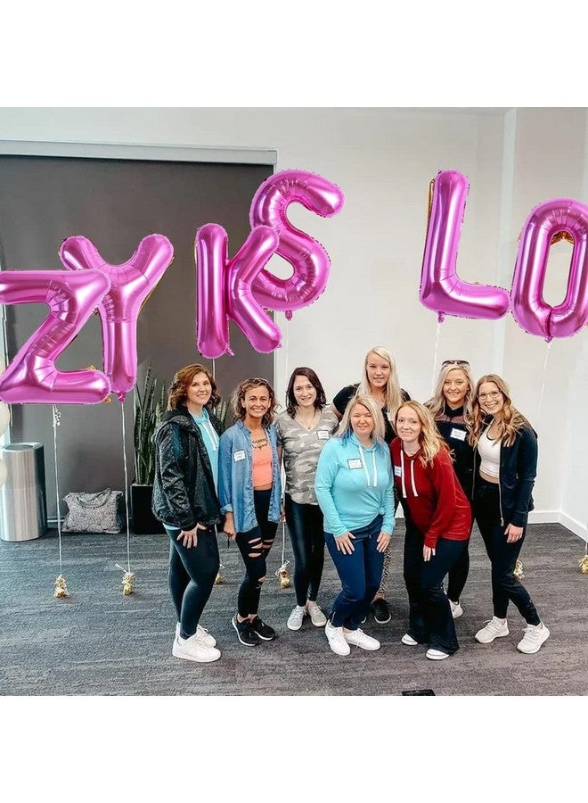 TONIFUL 40 Inch Large Rose Red Letter L Balloons Giant Hot Pink Alphabet Letter Balloons,Foil Mylar Big Balloons for Birthday Party Anniversary Supplies Decorations - Image 4