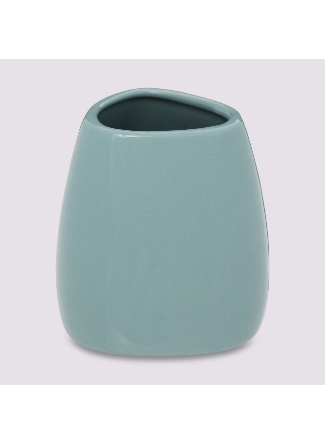 Five Simply Smart Colorama Ceramic Bathroom Tumbler Arctic Blue 9.5 x 8.5 x 7.5 cm 138014Q