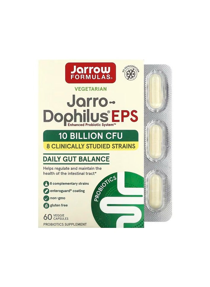 جارو فورملاز صيغ جارو، جارو-دوفيلوس إي بي إس، 60 كبسولة نباتية (5 مليارات لكل كبسولة) - Image 1