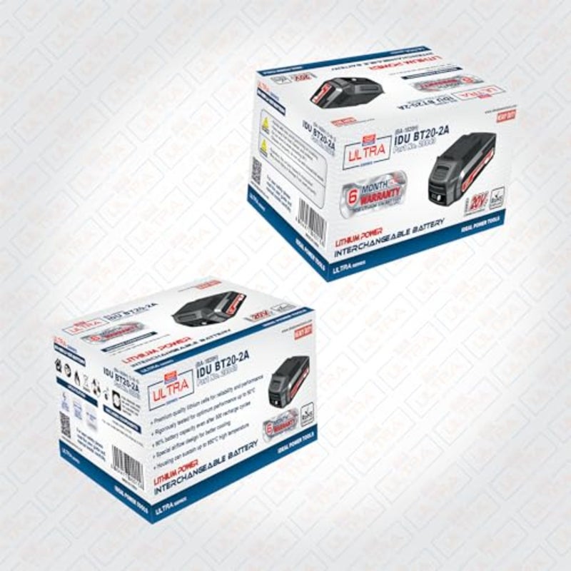 IDU BT20-2A - LI-ION BATTERY [2A-20V] - 2000mAh, Lithium-Ion, Rechargeable, Compatible with ALL IDEAL ULTRA SERIES Power Tools, High Performance and Longevity Certified. CB and ROHS certified. - Image 4