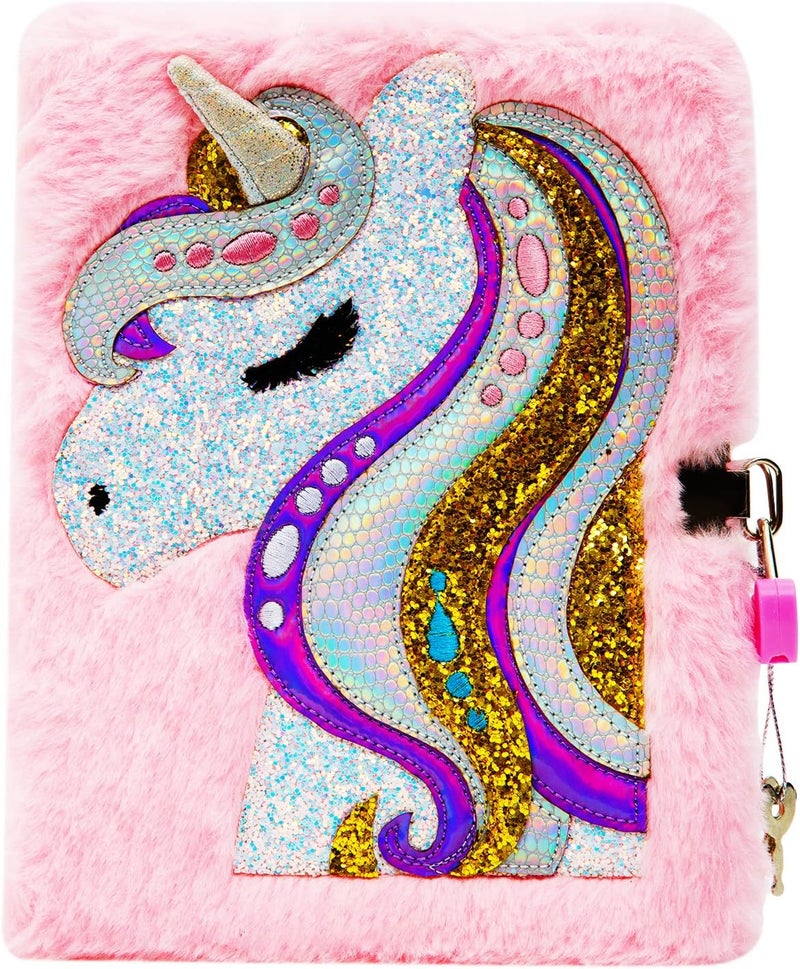 SuperStyle Journal Diary, Gift for 6 7 8 Years Old Girls, Unicorn Notebook with lock Secret Diary Writing Journal Birthday Gift for Kids - Image 1