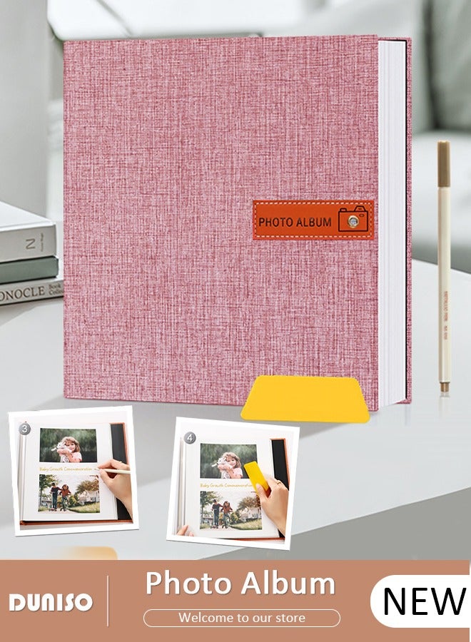 DUNISO 120 Pockets Simple Photo Album for 3-10 Inches Photos Portable Photo Album for Family Wedding Boys Girls  - Image 1