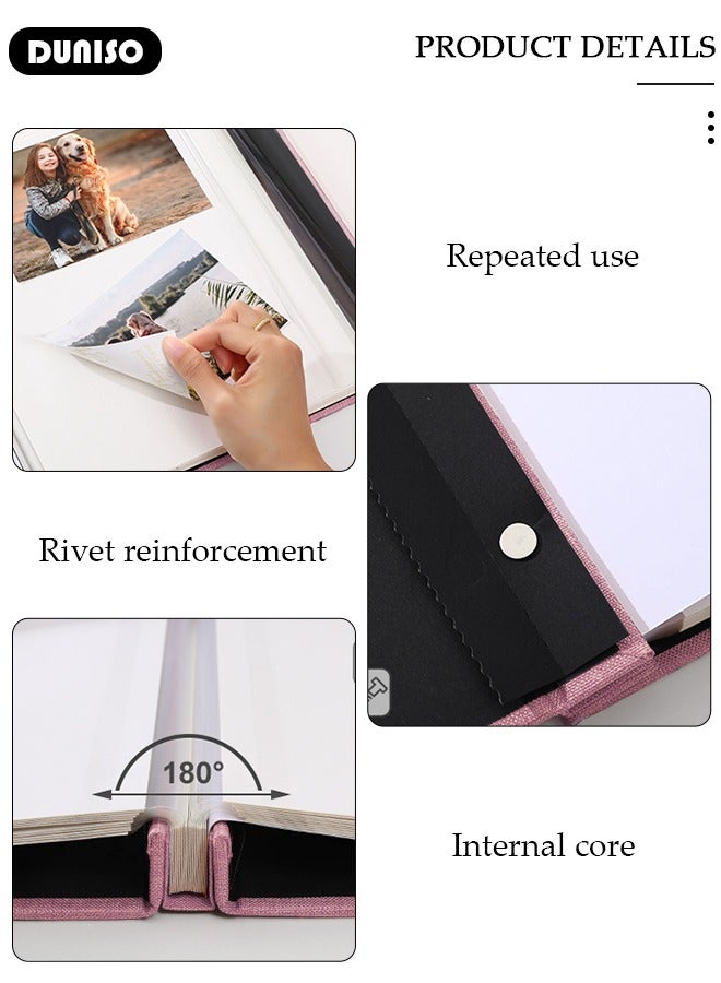 DUNISO 120 Pockets Simple Photo Album for 3-10 Inches Photos Portable Photo Album for Family Wedding Boys Girls  - Image 3
