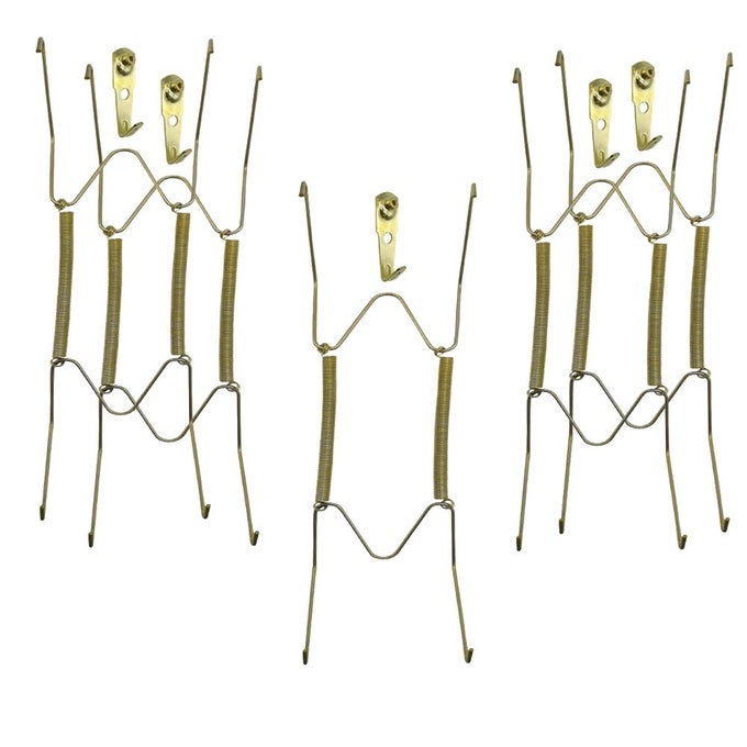 PLATE HANGERS FOR THE WALL 8 INCH DECORATIVE DISH DISPLAY TRAY HOLDER WITH INSTALLATION HOOKS 5 PACK