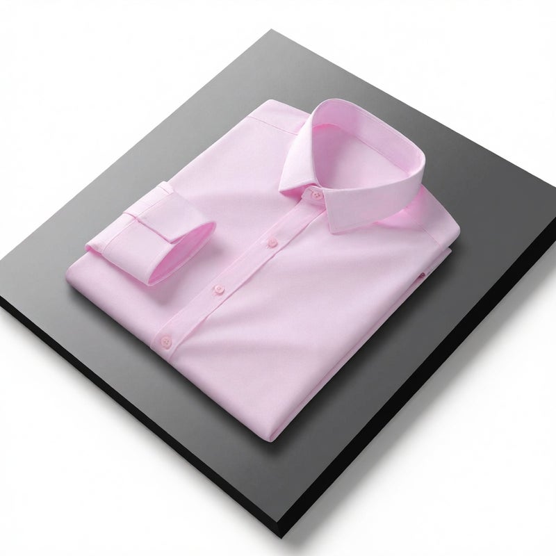 Men's Stretch Wrinkle-Free Long Sleeve Shirt Slim Fit Casual Dress Shirt - Image 4