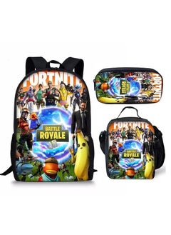 FORTNITE Fortnite Backpack with Large Capacity Three Piece Backpack and Student backpack 