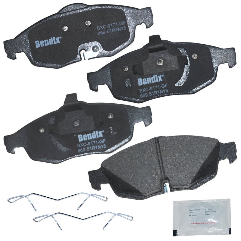 Bendix Priority1 CFC869 Ceramic Front Brake Pads for Chrysler Cirrus 2006-2001, Sebring 2006-2001, Dodge Stratus 2006-2001 - Image 2