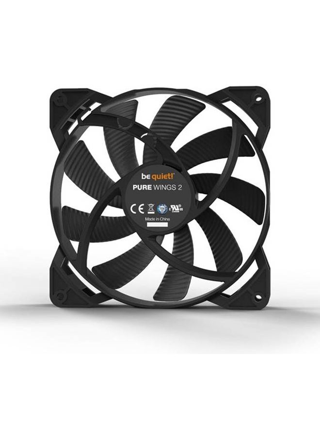 Be Quiet - Pure Wings 2 140 Mm PWM Case Fans, 9x Airflow-Optimized Fan Blades, 1000 RPM Fan Speed, Up To 104 CFM Airflow, Rifle Bearing Technology, Black BL040 - Image 1