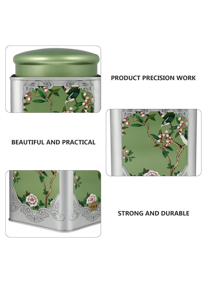 General Metal Container Tea Caddy, 2 Pack of Tea Caddies with Sealed Double Lid, Chinese Style Tea Jar for Dry Food Coffee Sugar Storage Tea Container, For Storage Tea Bags Coffee Sugar  - Image 2