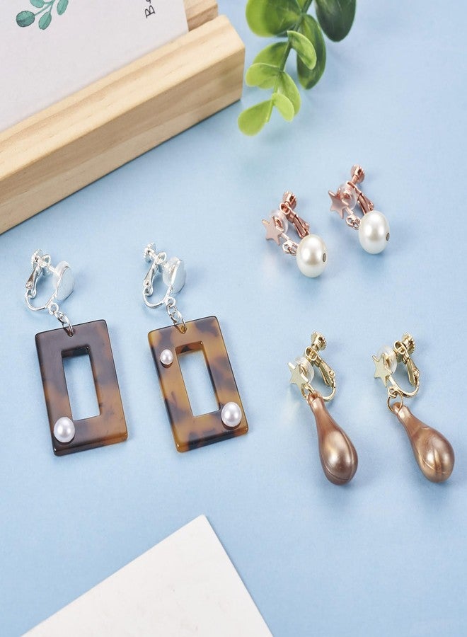 KISSITTY Clip-on Earring Converters Star Heart Non Pierced Earring Clip Components Findings with Loop for Earrings Jewelry Making for Women with Earring Pads - Image 3