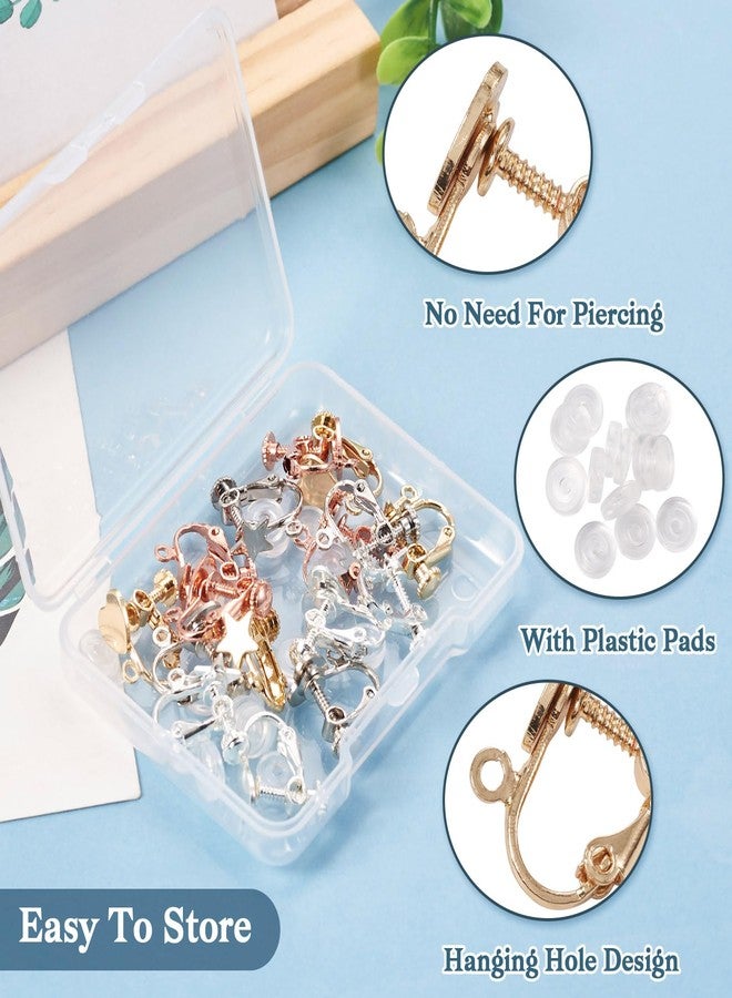 KISSITTY Clip-on Earring Converters Star Heart Non Pierced Earring Clip Components Findings with Loop for Earrings Jewelry Making for Women with Earring Pads - Image 4