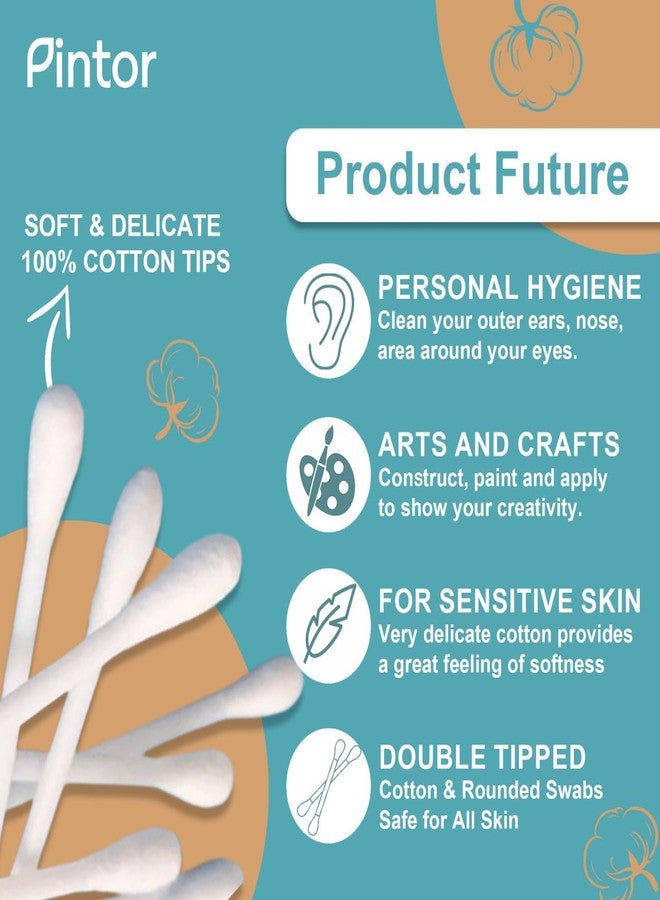 Pintor Cotton Buds | 200 Double-Tip | Baby Safe & Soft | Hypoallergenic | Resealable Pack - Image 5
