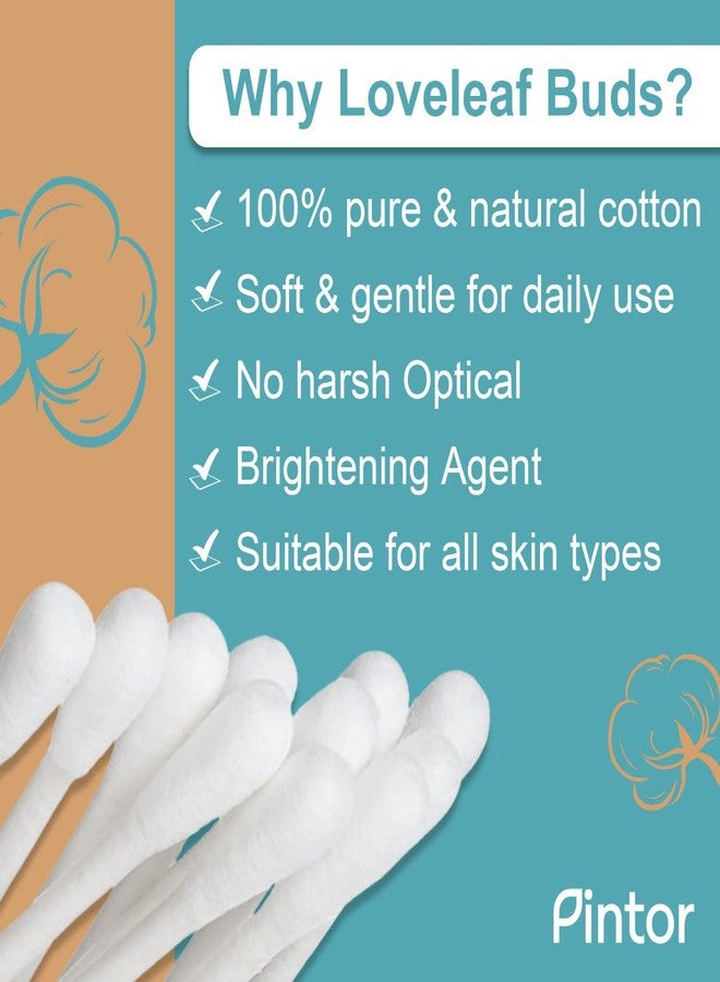 Pintor Cotton Buds | 200 Double-Tip | Baby Safe & Soft | Hypoallergenic | Resealable Pack - Image 2