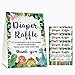 Gihyan Diaper Raffle Baby Shower Game Set1 Standing Sign 50 Finding Cards Dinosaur Theme Diaper Raffle Tickets for Baby Shower Safari Jungle Gender Reveal Party Favor Decor A19 - Image 3