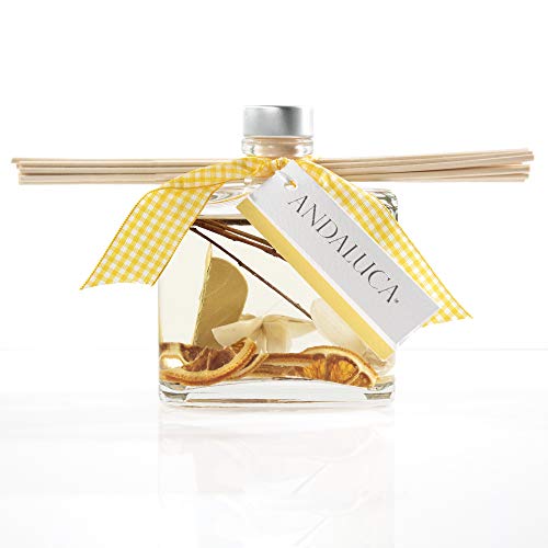 ANDALUCA Lemon Zest & Thyme Botanical Reed Diffuser | 7.5 fl oz | Citrus & Spice Scent - Image 1