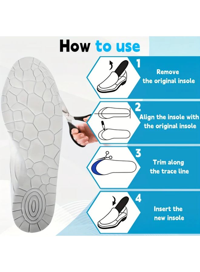 Magnetic Acupressure Shoe Insoles Blue Size L 44 47 Massage Pads for Men and Women - Image 5