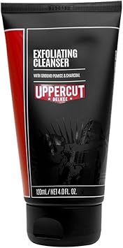 Uppercut Deluxe Exfoliating Cleanser Gently Cleanses and Detoxes Skin with Ground Pumice and Charcoal Suitable for Daily Use 120ml - Image 1