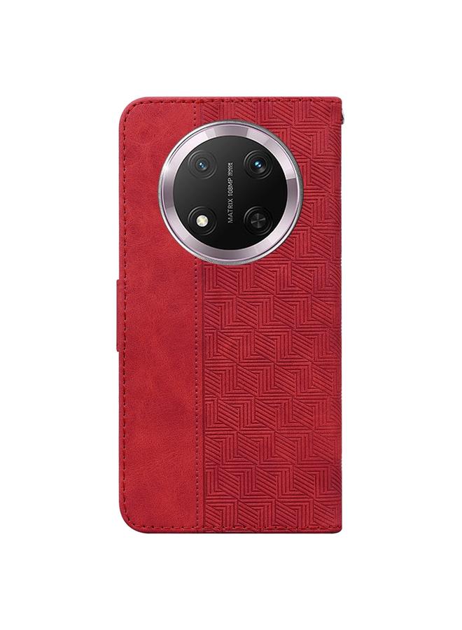 اس-توب جراب هاتف Honor X9c من الجلد المنقوش هندسيًا - Image 4