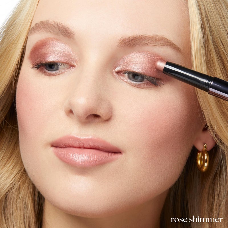 Julep قلم ظلال العيون جوليب 101 كريمي إلى بودرة مقاوم للماء - لمسة وردية لامعة - يدوم طويلاً، مقاوم للتجاعيد، ظلال عيون كريمية لامعة باللون الوردي مع ممسحة مدمجة - Image 3