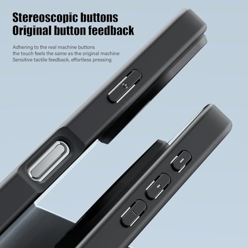 MAGICHUB Ultra-Hybrid Back Cover Case for iPhone 16 Compatible with Wireless Charging | 360 Protection | Crystal Clear Hard Back Cover Case for iPhone 16 (Black Magsafe) - Image 5