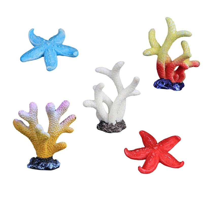 5Pcs Artificial Coral Aquarium Decorations Miniature Fish Tank Ornaments Safe for Fish - Image 2
