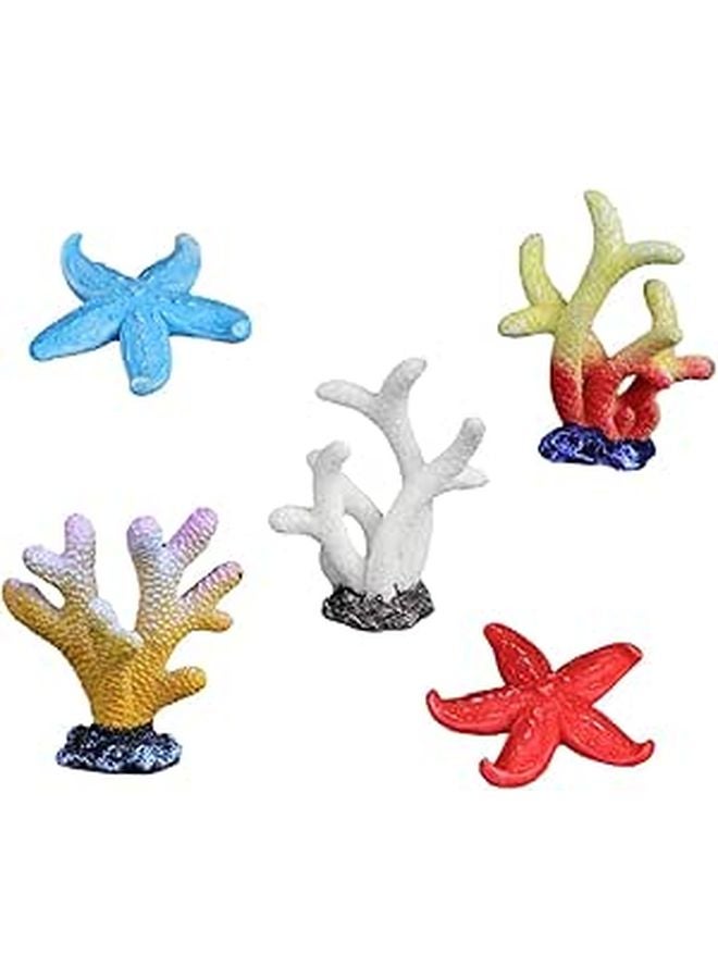 5Pcs Artificial Coral Aquarium Decorations Miniature Fish Tank Ornaments Safe for Fish - Image 1