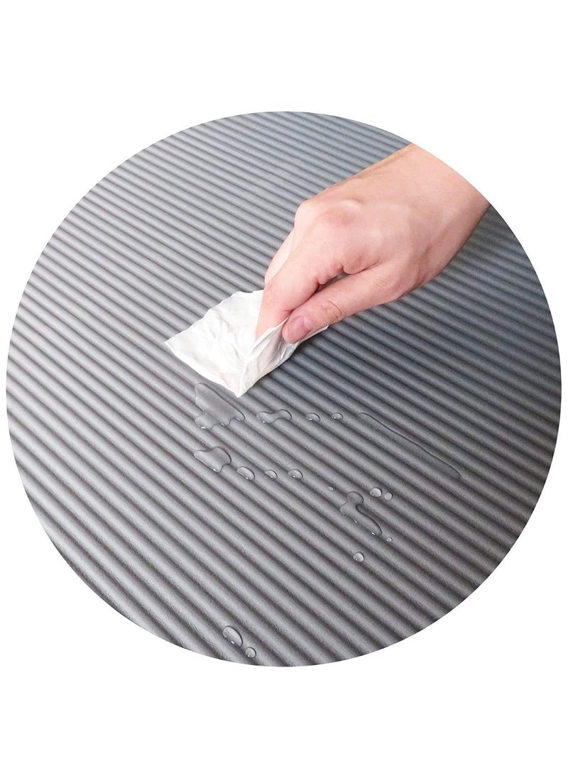 Generic Extra Thick NBR Yoga Mat for Comfort & Support Black 183x61x1cm  - Image 4