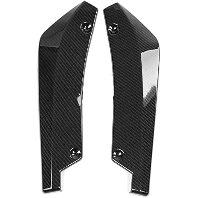 NOENNULL 1 Pair of Universal Car Modified Rear Bumper Canard Diffuser Spoiler Lip Splitter Fins (Carbon Fiber Style) - Image 4