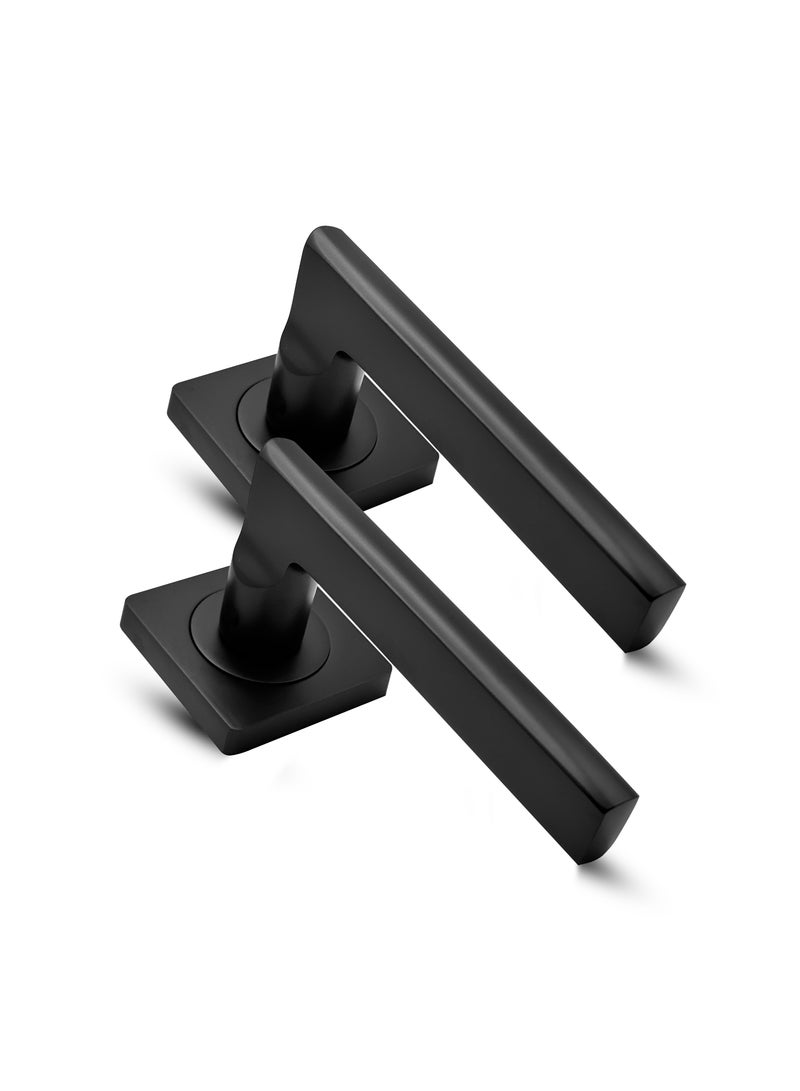 CINCINNO Opal Premium Anti-Rust Aluminium Door Handle Pair – Durable & Stylish for Home & Office, UV Protection, 2-Year Color & 5-Year Mechanical Warranty, Salt Spray Tested (Matt Black) - Image 1
