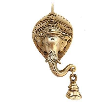 The Advitya ديكور جداري من النحاس الأصفر - فيل على ورقة | ديكور احتفالي هدية ديوالي لزينة المنزل لغرفة المعيشة | قطعة عرض | قطعة ديكور ديوالي | هدية تدفئة المنزل | قطعة عرض (5 بوصة) - Image 4