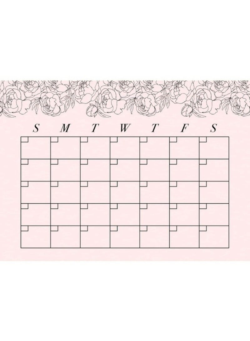 RoomMates Blush Peony Dry-Erase Monthly Calendar Wall Decal