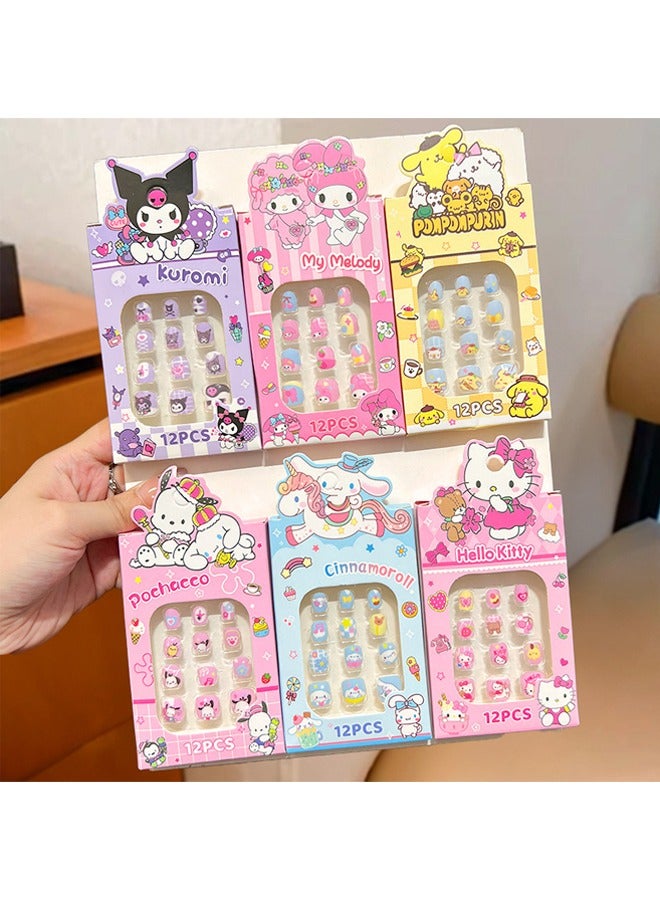 Sanrio Manicure Stickers Wear Armor Stereo Play Home Beauty Makeup Dress Girl Toy Training Organization Prizes Gifts - Image 1