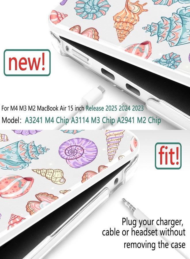 TWOLSKOO for MacBook Air 15 inch Case 2025 2024 2023 Release M4 A3241 M3 A3114 M2 A2941, Plastic Hard Shell & Screen Protector & Keyboard Cover & Type C Adapter, Colorful Shells - Image 3