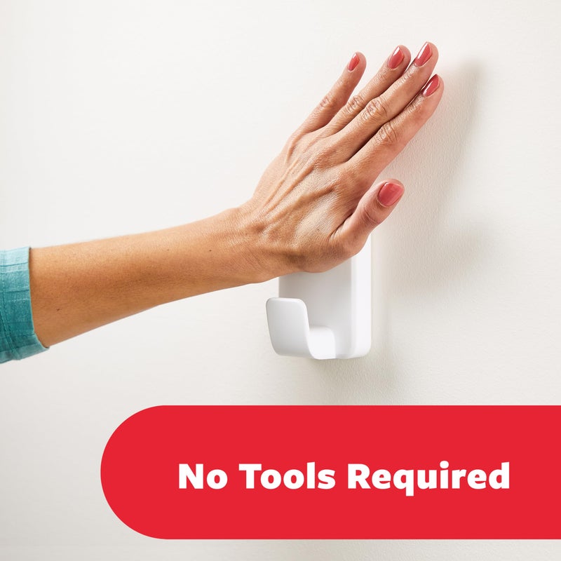 كوماند Command X-Large Utility Hook, White, 1 Hook and 3 Adhesive Strips - Image 2