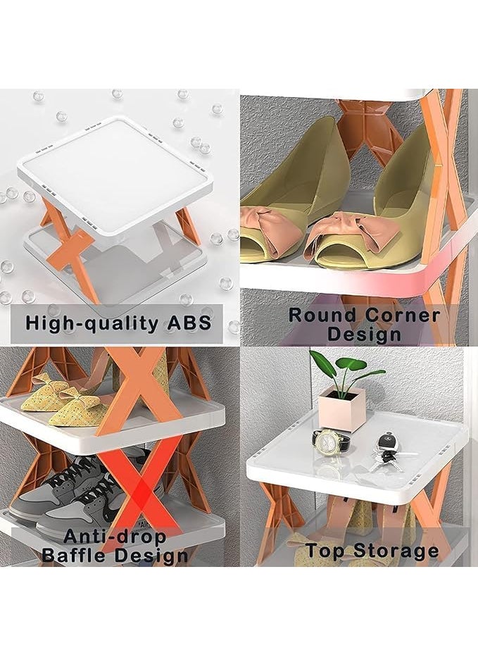 VIPREKHO VIPREKHO 6 Layer shoe rack for home plastic Adjustable Shoe stand organizer stackable storage bedroom entryway slots shelf footwear rack MultiPurpose durable plastic 1 Pcs  - Image 3