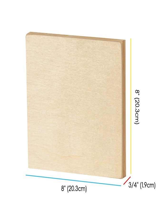 MEEDEN Unfinished Wood Canvas Board: 3/4” Deep 8x8” Wooden Canvas Panel Pack of 6 - Blank Cradled Wood Art Board for Painting - Image 2