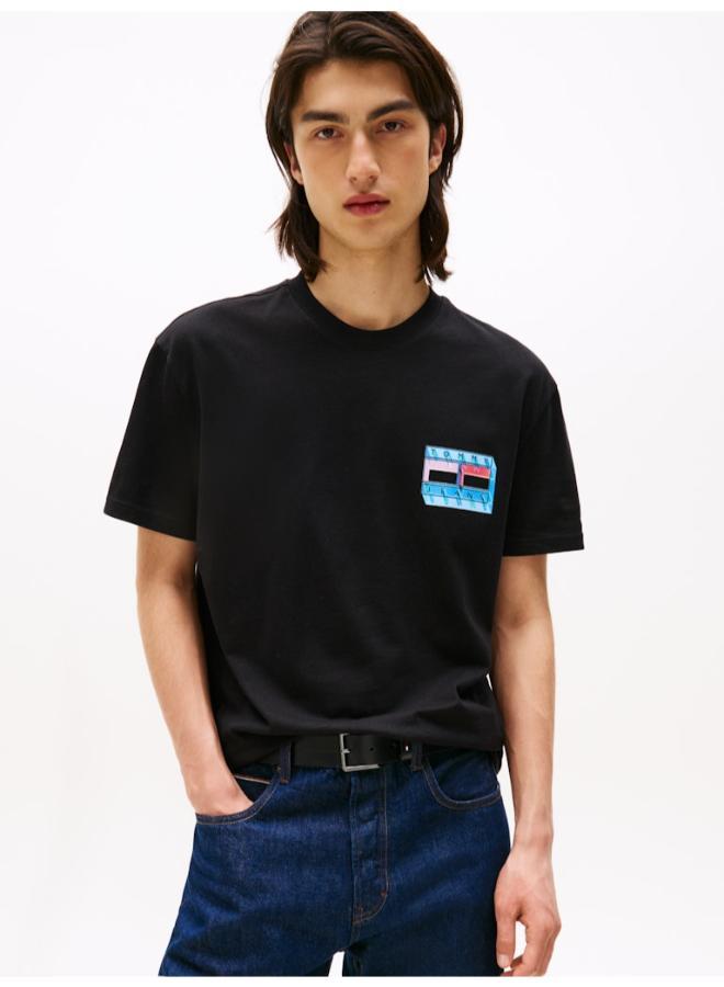 تومي جينز تيشيرت بياقة دائرية برسومات خلفية - Image 4