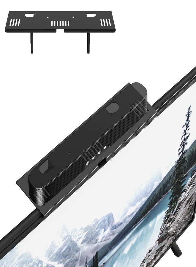 CABTE Adjustable Steel TV Top Shelf, Floating TV Stand, Universal Monitor Shelf for Soundbar, Game Console, Cable Box, Router Shelves and Home Accessories (No Storage Boxes, 1PCS) - Image 1