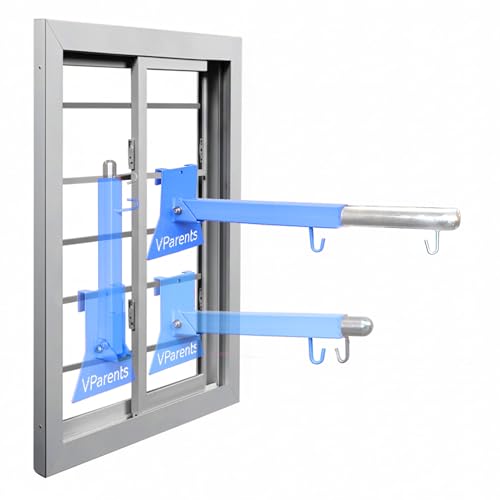 VParents Window Baby Cradle cot Metal Hanger Adjustable and Foldable (Blue) - Image 1