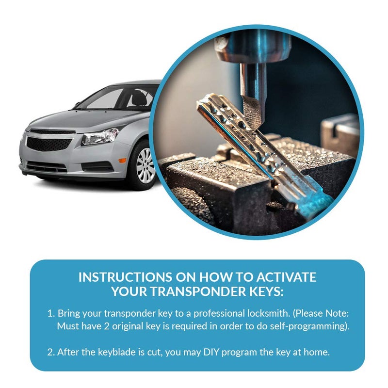 Keyless2Go Replacement for New Uncut Transponder Ignition Car Key Y164 (2 Pack) - Image 5