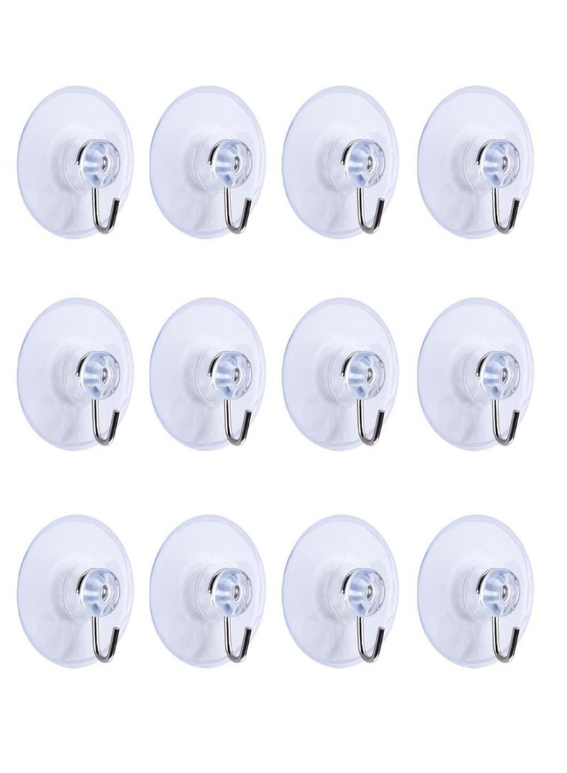 Clear Silicone Suction hooks Valves and Metal Hooks 12 pcs - Image 1