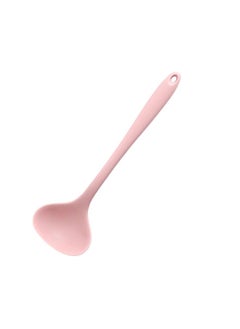 Thoraya Soup Ladle Serving Spoon Silicone 11.2in Comfortable Grip Heat Resistant Kitchen Utensils for Dinner Home Pink  - Image 2