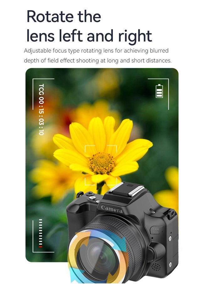 Generic 2025 UHD Digital Camera, 48MP Compact DSLR Camera with 64GB Storage – Perfect Gift for Kids, Teens  Travel Enthusiasts Lightweight, User-Friendly for Photography Beginners  - Image 3