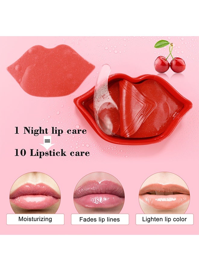 سيفودون قناع الشفاه بالكرز، قناع مرطب للشفاه، جل عناية بالشفاه الكرز الكريستالي للترطيب، رقع للشفاه لتنعيمها بعناية فائقة - Image 4