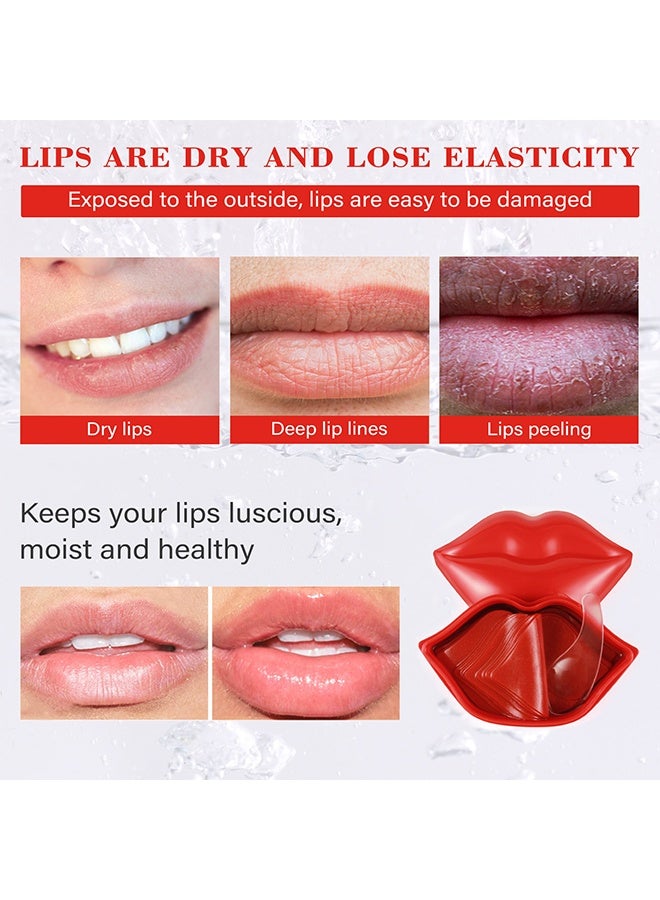 سيفودون قناع الشفاه بالكرز، قناع مرطب للشفاه، جل عناية بالشفاه الكرز الكريستالي للترطيب، رقع للشفاه لتنعيمها بعناية فائقة - Image 2